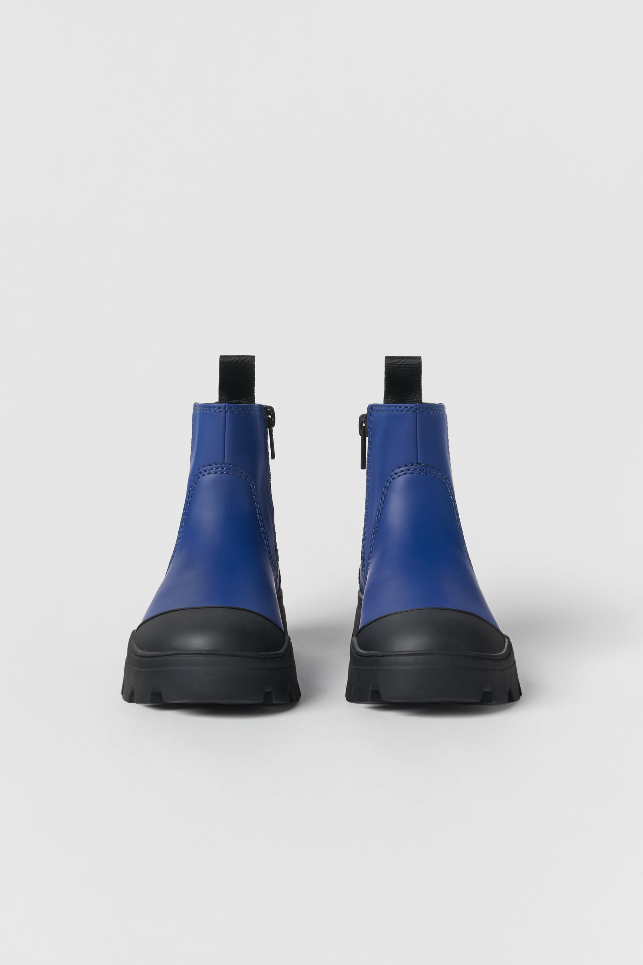 Zara blue ankle boots top